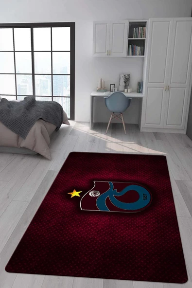 Kaymaz Taban Makinada Yıkanabilir Dijital Baskı Modern Desenli Genç Odası ve Çocuk Odası Halısı Dot Taban Halı RENKLİ 80 X 150