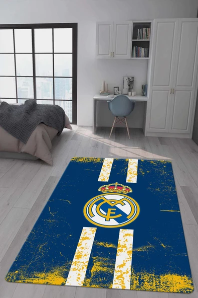 Kaymaz Taban Makinada Yıkanabilir Dijital Baskı Modern Desenli Genç Odası ve Çocuk Odası Halısı Dot Taban Halı RENKLİ 180 X 280