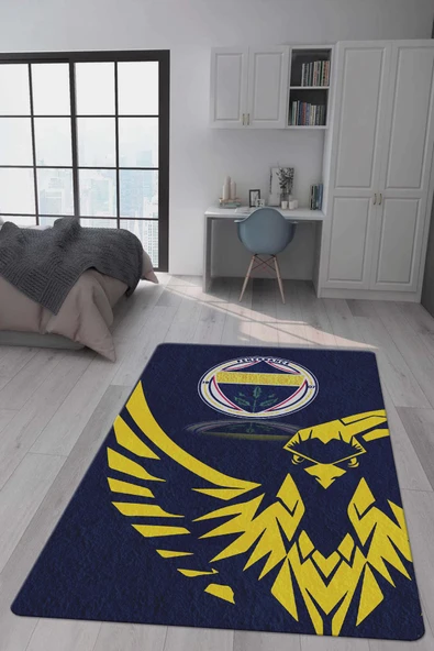 Kaymaz Taban Makinada Yıkanabilir Dijital Baskı Modern Desenli Genç Odası ve Çocuk Odası Halısı Dot Taban Halı RENKLİ 80 X 150