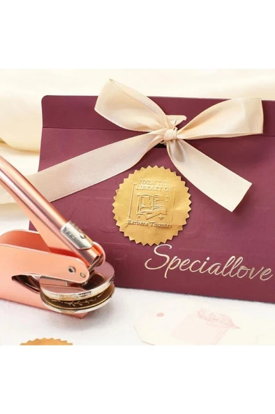 Soğuk Mühür Kabartma Damga Çelik Baskı Presi Rosegold Renk - Resim 11