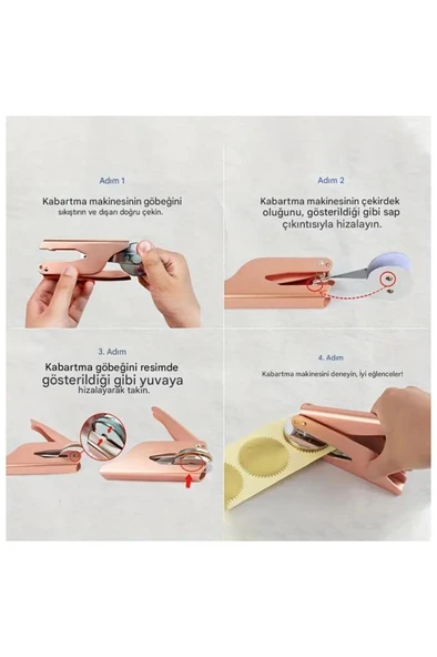 Soğuk Mühür Kabartma Damga Çelik Baskı Presi Rosegold Renk - Resim 5