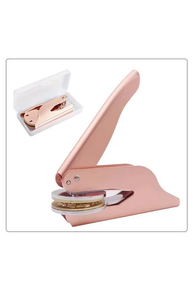 Soğuk Mühür Kabartma Damga Çelik Baskı Presi Rosegold Renk - Resim 8