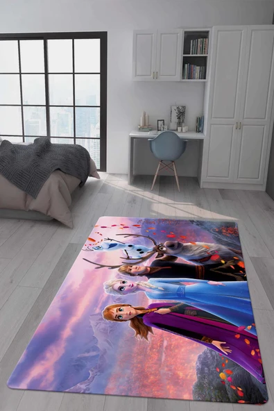 Kaymaz Taban Makinada Yıkanabilir Dijital Baskı Modern Desenli Genç Odası ve Çocuk Odası Halısı Dot Taban Halı RENKLİ 80 X 300