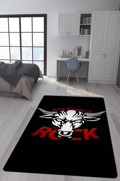 Kaymaz Taban Makinada Yıkanabilir Dijital Baskı Modern Desenli Çocuk Genç Odası Halısı Dot Taban Halı WLD15 RENKLİ 80 X 200