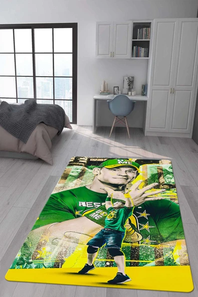 Kaymaz Taban Makinada Yıkanabilir Dijital Baskı Modern Desenli Çocuk Genç Odası Halısı Dot Taban Halı WLD11 RENKLİ 180 X 280