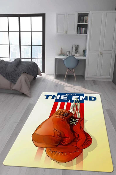 Kaymaz Taban Makinada Yıkanabilir Dijital Baskı Modern Desenli Çocuk Genç Odası Halısı Dot Taban Halı WLD23 RENKLİ 120 X 180
