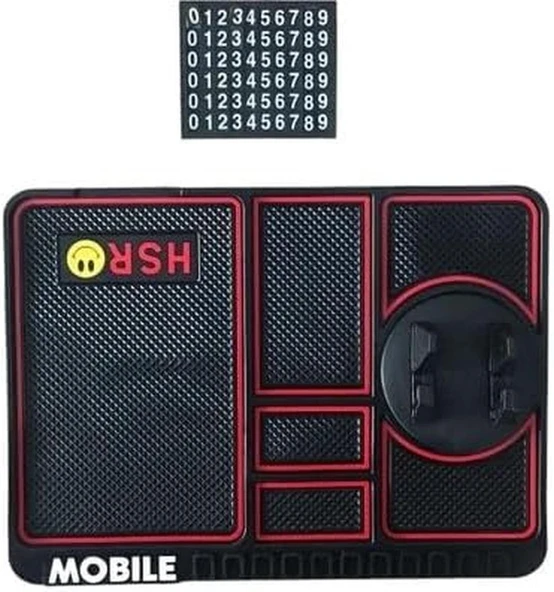 Kaydırmaz Çok Fonksiyonlu Araç İçi Telefon Tutucu - Numaratörlü, 24x18 cm, Pratik ve Güvenli - 3