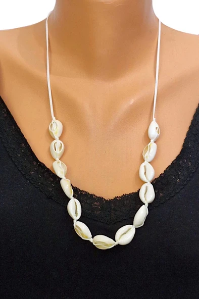 Gerçek Deniz Kabuklarından Ayarlı Kolye 211-2 - 2