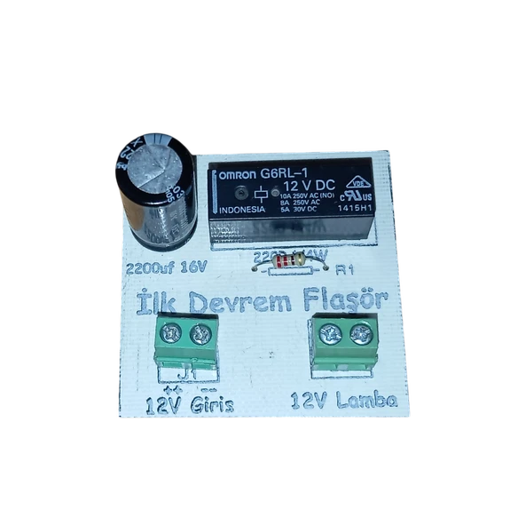 İlk Devrem Adaptörlü Soketli Lambalı Flaşör Devresi - Monteli - Resim 8