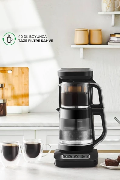 Robotea Pro Connect 4 in 1 Konuşan Cam Çay Makinesi Silver