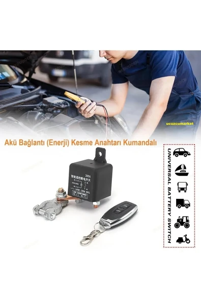 AKÜ ENERJİ DEVRE KESİCİ (MOTOR KAPAĞINI AÇMADAN UZAKTAN KUMANDA İLE ENERJİ KESME)