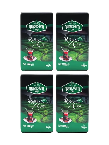 Nurdem Çay Rize Çayı 1000 Gr x 4 Adet
