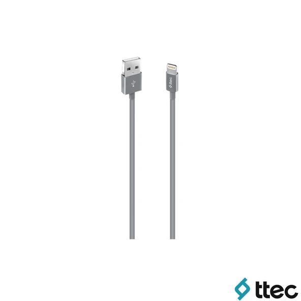 Ttec UsbA to Lightning Hızlı Data ve Fast Şarj Kablosu 100cm Gri 2DK7508GR - 2
