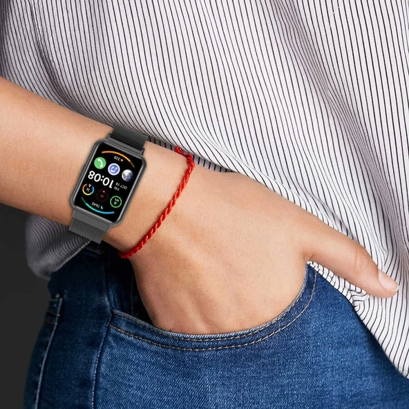 Huawei Watch Fit 2 KRD-01 Metal Kordon - Resim 6