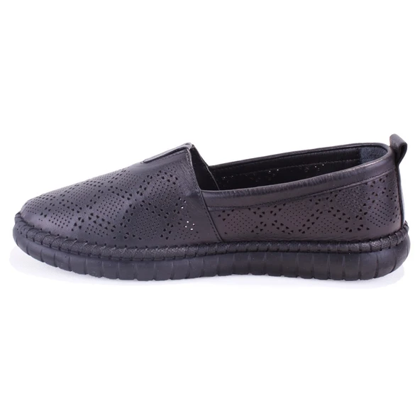 Dagoster DZA07-1236031 Siyah Ortopedik Günlük Deri Kadın Ayakkabı - Resim 3