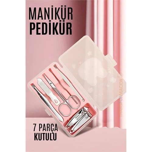 Modacar Manikür Pedikür Kiti 7 Parça Kutulu Profesyonel Kit
