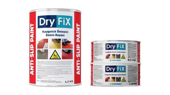 DryFix Anti Slip Paint Kayganlık Önleyici Zemin Boyası 6 Kg Beyaz