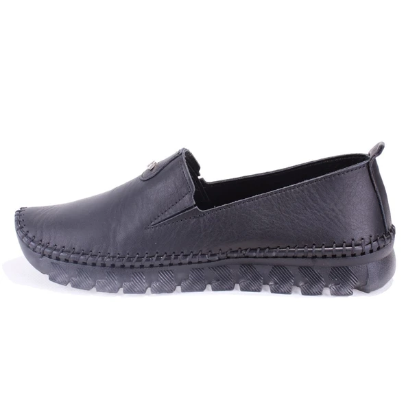 Dagoster DZA07-63114 Siyah Ortopedik Günlük Deri Kadın Ayakkabı - Resim 3