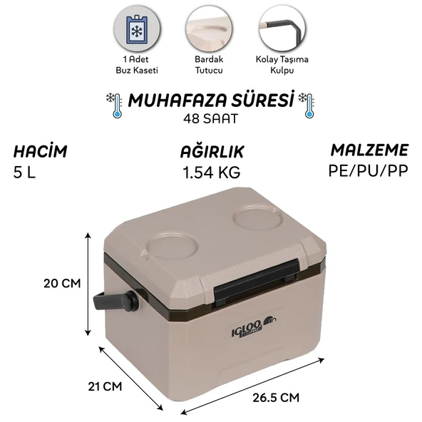 IGLOO CoreMAX 5 Buzluk 5 Litre - Resim 6