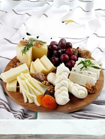 Busstier Bambu 360° Dönen Lüx Servis ve Sunum Tabağı - 30 cm Pizza ve Meze Tabağı - Resim 8