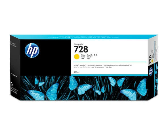 F9K15A HP 728 300ml Sarı Designjet Mürekkep Kartuşu