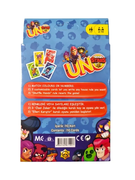 Brawl Stars Uno Oyun Kartı - 2