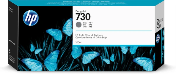 P2V72A HP 730 300 ml Gri DesignJet Mürekkep Kartuşu