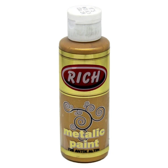 Rich Akrilik Boya Metalik 120 CC Antik Altın 0726