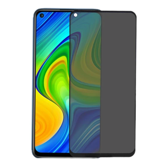 Xiaomi Redmi Note 9 Uyumlu Privacy Ön Koruma Hayalet Seramik Nano Ekran Koruyucu (Siyah) ürün görseli 1