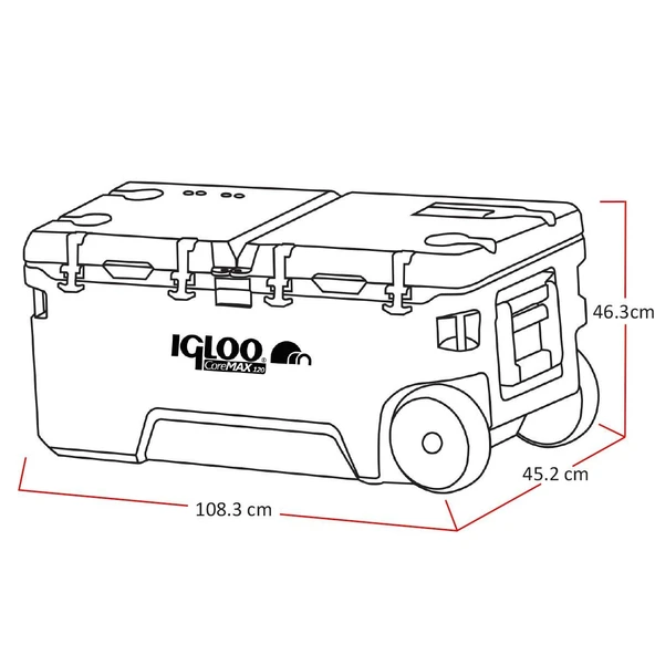 IGLOO CoreMAX 120 Tekerlekli Buzluk 120 Litre - 3