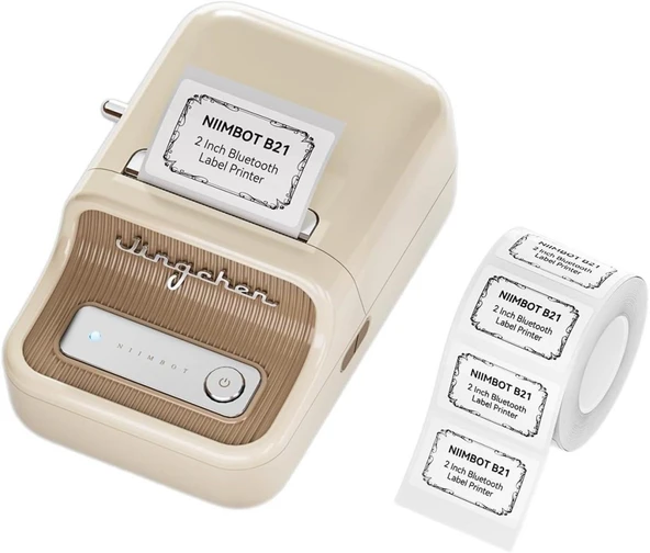 NIIMBOT B21S Cream Termal Taşınabilir Bluetooth Etiket Yazıcısı - Resim 2