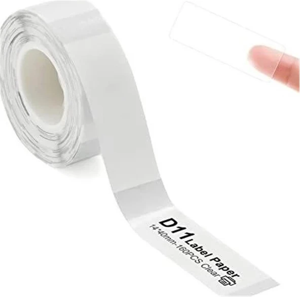 NIIMBOT TT14-40-160TRANSPARENT Şeffaf 14X40MM Termal Etiket ürün görseli 1