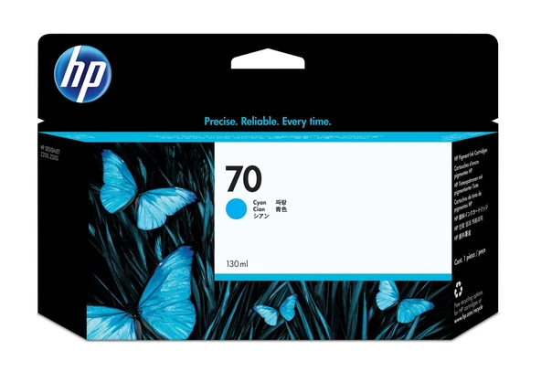 C9452A HP 70 130-ml Cyan DesignJet Mürekkep Kartuşu