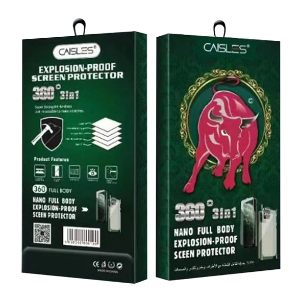 iPhone 12 Pro Uyumlu Ön-Arka-Kamera Set Matte Full Body 3in1 Nano Ekran Koruyucu - Resim 2