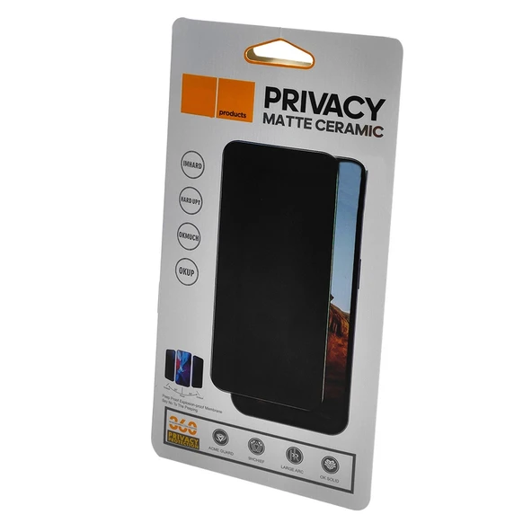 Samsung Galaxy A20 Uyumlu Privacy Ön Koruma Hayalet Seramik Nano Ekran Koruyucu (Siyah) - 2