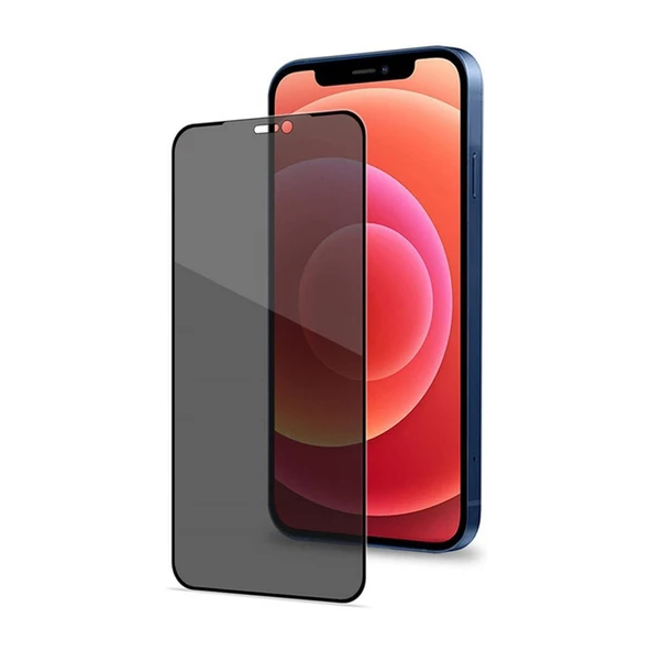 iPhone 14 Plus Uyumlu Privacy Ön Koruma Temperli Hayalet Cam Ekran Koruyucu (Siyah) ürün görseli 1