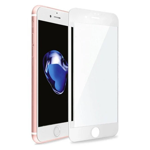 iPhone 7 / 8 Uyumlu Ön Koruma Mat Seramik Nano Ekran Koruyucu (Beyaz)
