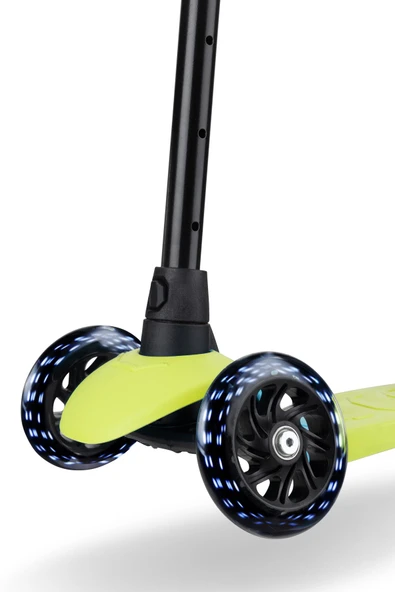 Wellgro Işıklı 3 Tekerli Yükseklik Ayarlı Scooter, Sarı - 8