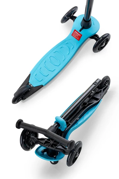 Wellgro Işıklı 3 Tekerli Yükseklik Ayarlı Scooter, Mavi - 7