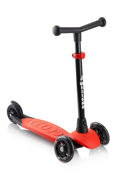 Wellgro Işıklı 3 Tekerli Yükseklik Ayarlı Scooter, Kırmızı - 9