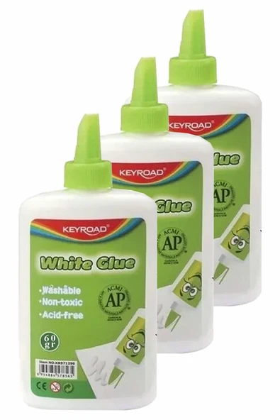 Beyaz Tutkal 60 gr 3 Adet Keyroad Beyaz Mobilya Tutkalı 60 gr Ahşap Tutkalı Su Bazlı Çok Amaçlı Beyaz Tutkal