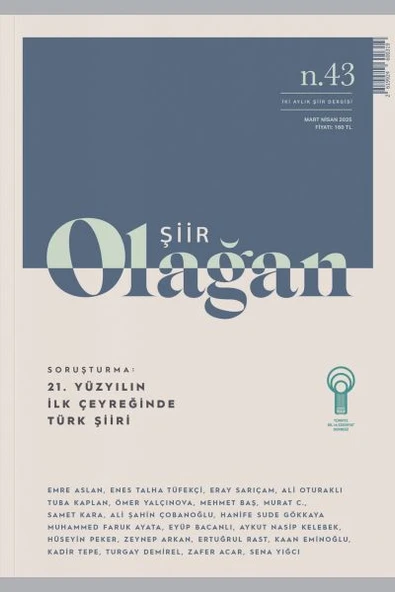 Olağan Şiir Dergi 43.Sayı Mart-Nisan 2025 ürün görseli 1