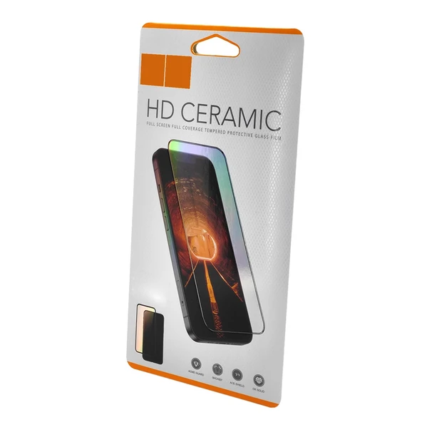 iPhone 15 Uyumlu Ön Koruma Seramik Nano Ekran Koruyucu (Siyah) - Resim 2