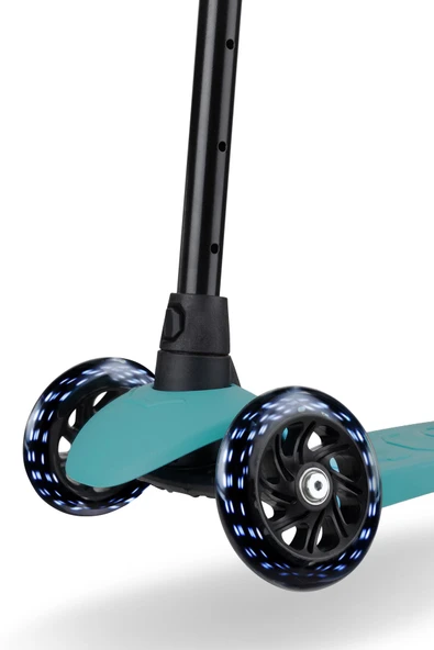 Wellgro Işıklı 3 Tekerli Yükseklik Ayarlı Scooter, Yeşil - 7