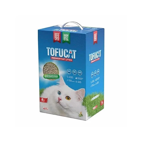 TofuCat Tuvalete Atılabilen Koku Hapsedeci Topaklanan Doğal Kedi Kumu 2 Adet 8 Lt