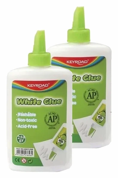 Beyaz Tutkal 250 gr 2 Adet Keyroad Beyaz Mobilya Tutkalı 250 gr Ahşap Tutkalı Su Bazlı Çok Amaçlı Beyaz Tutkal