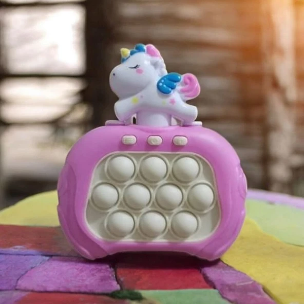 POPİT IŞIKLI SESLİ OYUNCAK POPİT UNICORN BOYNUZLU AT DUYUSAL OYUNCAK