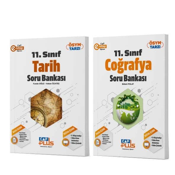 Çap Yayınları 11. Sınıf Anadolu Lisesi Tarih ve Coğrafya Soru Bankası Seti 2 Kitap