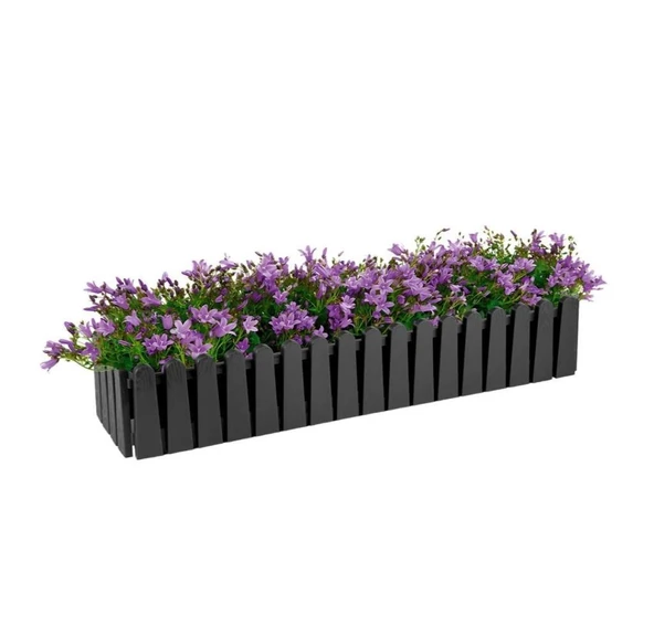 Omnipazar SO-İB03 Antrasit Askılı Balkon Saksı Takım 14 lt No 3 - 3