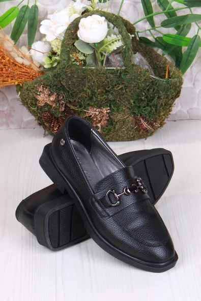 Fort 16215 Cilt Toka Detaylı Rahat Loafer Kadın Ayakkabı